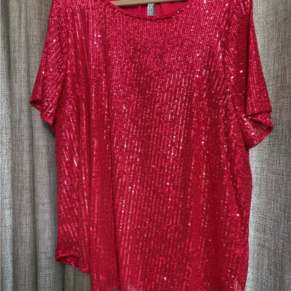 torrid hot pink Sequin Blouse